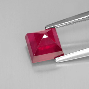 Rubino naturale rosso da 1,92 ct, quadrato, SI