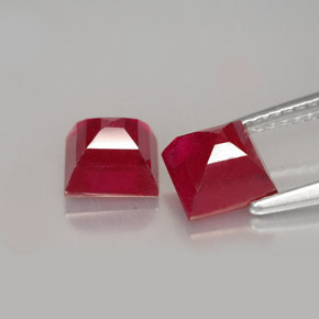 Rubino naturale rosso da  ct, quadrato, VS-SI
