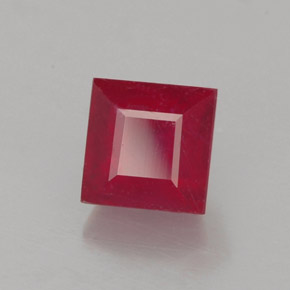 Rubino naturale rosso da 1,31 ct, quadrato, SI