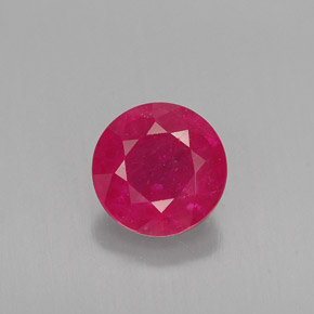 Rubino naturale rosso da 1,15 ct, taglio rotondo, VS-SI