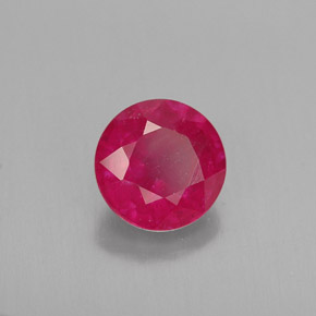 Rubino naturale rosso da 1,15 ct, taglio rotondo, VS-SI