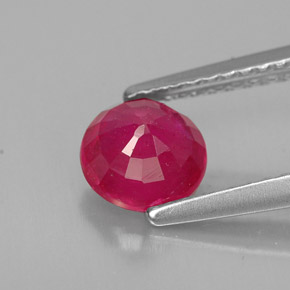 Rubino naturale rosso da 1,15 ct, taglio rotondo, VS-SI
