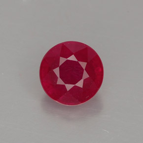 Rubino naturale rosso da 1,31 ct, taglio rotondo, SI