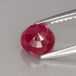 Rubino naturale rosso da 1,31 ct, taglio rotondo, SI