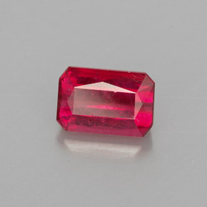 Rubino naturale rosso da 1,24 ct, taglio smeraldo, VS-SI