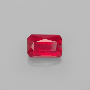 Rubino naturale rosso da 1,11 ct, taglio smeraldo, SI