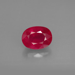 Rubino naturale rosso da 1,79 ct, taglio ovale, SI