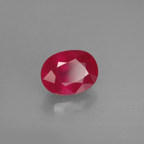 Rubino naturale rosso da 1,79 ct, taglio ovale, SI