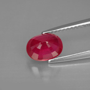 Rubino naturale rosso da 1,79 ct, taglio ovale, SI