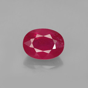 Rubino naturale rosso da 1,96 ct, taglio ovale, VS-SI
