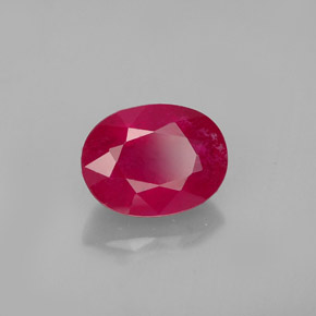 Rubino naturale rosso da 1,96 ct, taglio ovale, VS-SI