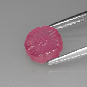Rubino naturale rosa da 2,11 ct, forma fantasia, traslucido