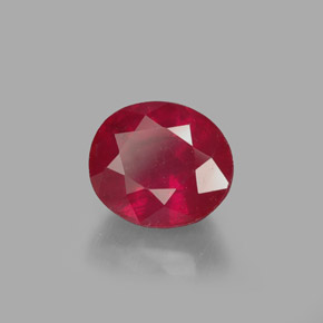 Rubino naturale rosso da 1,95 ct, taglio ovale, SI