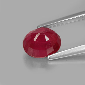 Rubino naturale rosso da 1,95 ct, taglio ovale, SI