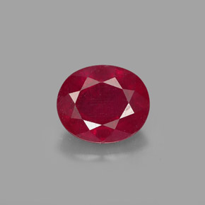 Rubino naturale rosso da 1,94 ct, taglio ovale, SI