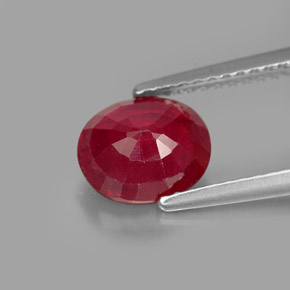 Rubino naturale rosso da 1,94 ct, taglio ovale, SI