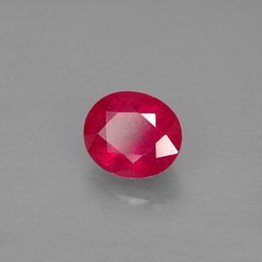 Rubino naturale rosso da 1,91 ct, taglio ovale, SI