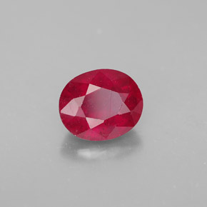 Rubino naturale rosso da 1,70 ct, taglio ovale, SI