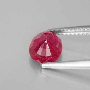 Rubino naturale rosso da 1,70 ct, taglio ovale, SI
