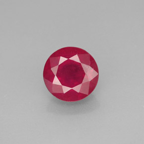 Rubino naturale rosso da 2,05 ct, taglio rotondo, VS-SI