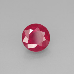 Rubino naturale rosso da 2,05 ct, taglio rotondo, VS-SI
