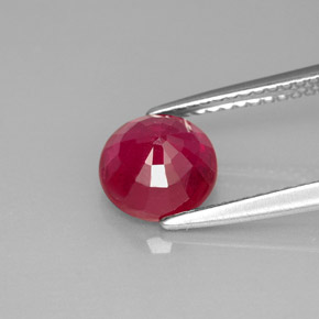 Rubino naturale rosso da 2,05 ct, taglio rotondo, VS-SI