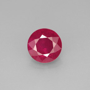 Rubino naturale rosso da 1,87 ct, taglio rotondo, SI