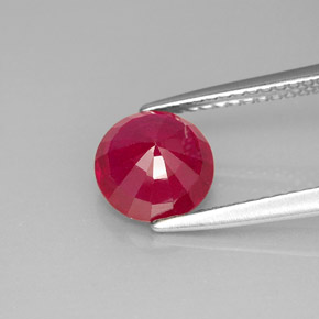 Rubino naturale rosso da 1,87 ct, taglio rotondo, SI