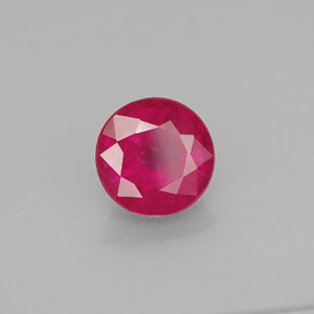 Rubino naturale rosso da 1,85 ct, taglio rotondo, SI