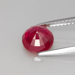 Rubino naturale rosso da 1,95 ct, taglio rotondo, SI