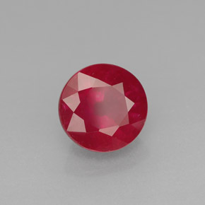 Rubino naturale rosso da 2,11 ct, taglio rotondo, SI