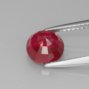 Rubino naturale rosso da 2,11 ct, taglio rotondo, SI
