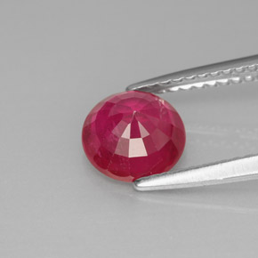 Rubino naturale rosso da 1,63 ct, taglio rotondo, SI