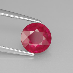 Rubino naturale rosso da 1,74 ct, taglio rotondo, SI