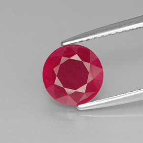 Rubino naturale rosso da 1,91 ct, taglio rotondo, SI