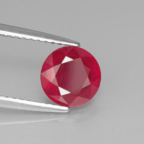 Rubino naturale rosso da 1,91 ct, taglio rotondo, SI