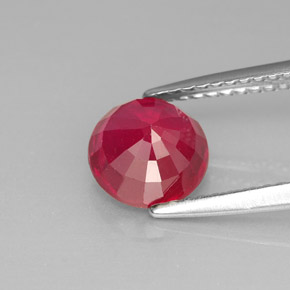 Rubino naturale rosso da 1,91 ct, taglio rotondo, SI