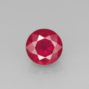 Rubino naturale rosso da 1,72 ct, taglio rotondo, SI