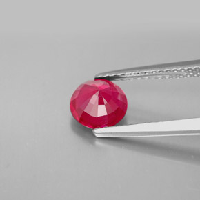 Rubino naturale rosso da 1,61 ct, taglio rotondo, SI