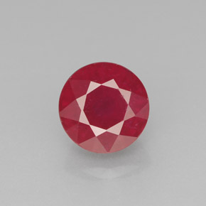 Rubino naturale rosso da 2,26 ct, taglio rotondo, SI