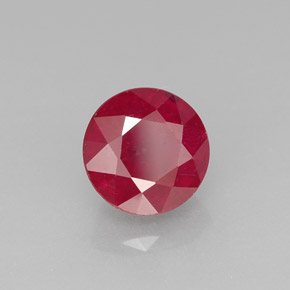 Rubino naturale rosso da 2,26 ct, taglio rotondo, SI