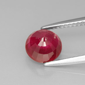 Rubino naturale rosso da 2,26 ct, taglio rotondo, SI