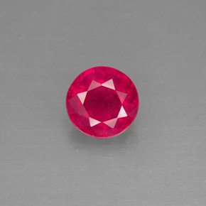 Rubino naturale rosso da 1,89 ct, taglio rotondo, SI