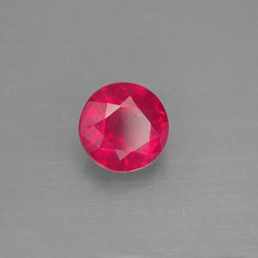 Rubino naturale rosso da 1,89 ct, taglio rotondo, SI