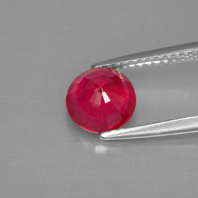 Rubino naturale rosso da 1,89 ct, taglio rotondo, SI