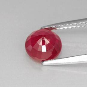 Rubino naturale rosso da 2,02 ct, taglio rotondo, SI