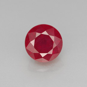 Rubino naturale rosso da 2,16 ct, taglio rotondo, SI