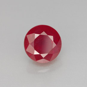 Rubino naturale rosso da 2,16 ct, taglio rotondo, SI