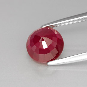 Rubino naturale rosso da 2,16 ct, taglio rotondo, SI