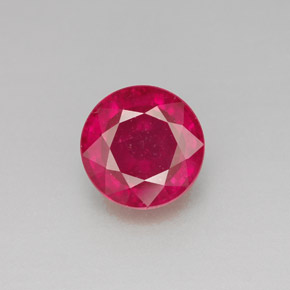 Rubino naturale rosso da 2,03 ct, taglio rotondo, VS-SI